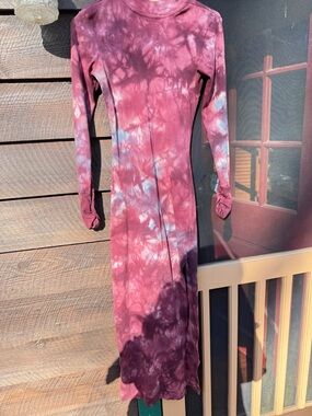 Young Fabulous & Broke Mauve Tie-Dye Long Sleeve Maxi Dress